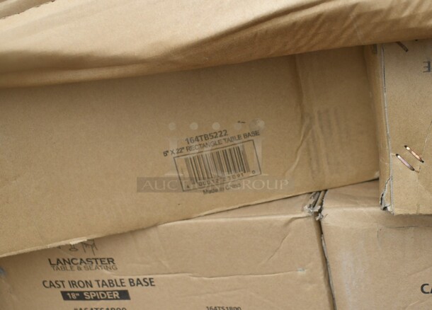 8 Boxes of 4 BRAND NEW SCRATCH AND DENT! Lancaster Table & Seating 164TS1800 18" Cast Iron Table Base Spider. 8 Times Your Bid! May Be Missing Pieces.  - Image 8 of 9