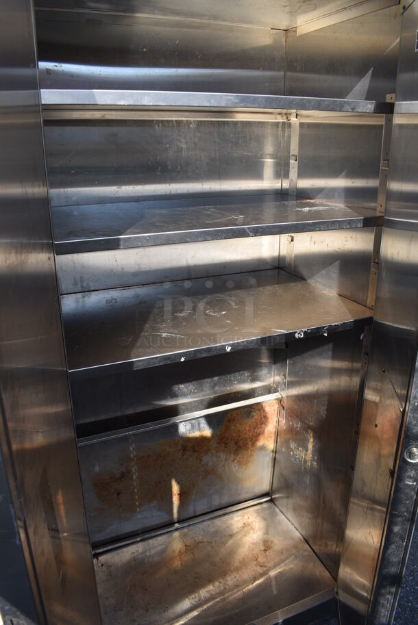 Stainless Steel 2 Door Cabinet. 36x25x72 - Image 3 of 3