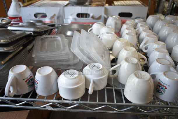 ALL ONE MONEY! 5 Tiers of Various Items Including Poly Pitchers, Ceramic Dishes, Glassware. Does Not Include Shelving Unit.  - Image 6 of 12