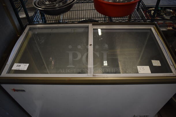 Omcan XS-320 Metal Commercial Chest Freezer Merchandiser. 110 Volts, 1 Phase. 46x24x31.5. Tested and Working! - Image 3 of 6