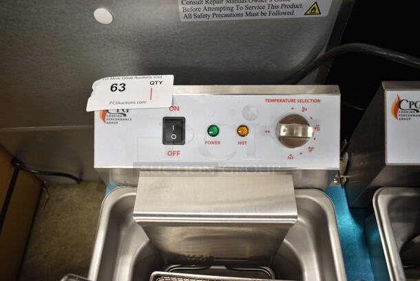 BRAND NEW SCRATCH AND DENT! 2023 Cooking Performance Group CPG 351EF302 30 lb. Dual Tank Heavy-Duty Electric Countertop Fryer w/ 2 Fry Baskets. 208-240 Volts, 1 Phase. - Image 4 of 9