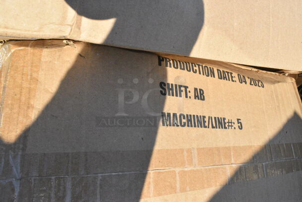 20 BRAND NEW Boxes Including 395TO9121 EcoChoice 9" x 12" x 3" Bagasse 1 Compartment Take-Out Container - 150/Case, 395TO993 EcoChoice 9" x 9" x 3" Compostable Sugarcane / Bagasse 3 Compartment Takeout Container - 200/Case. 20 Times Your Bid!  - Image 5 of 12