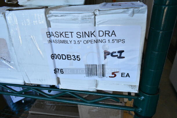 6 BRAND NEW SCRATCH AND DENT! 600DB35 Regency 3 1/2" Basket Drain with Strainer - 1 1/2" IPS. 6 Times Your Bid!  - Image 4 of 4