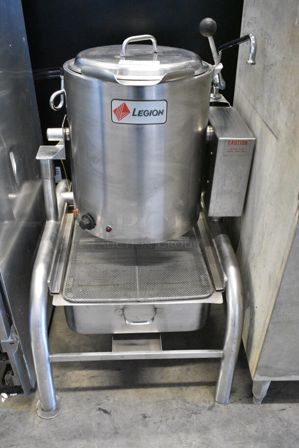 Legion EKF-5/TFH Stainless Steel Commercial Electric Powered 5 Gallon Steam Kettle. 208 Volts, 3 Phase. - Image 1 of 6