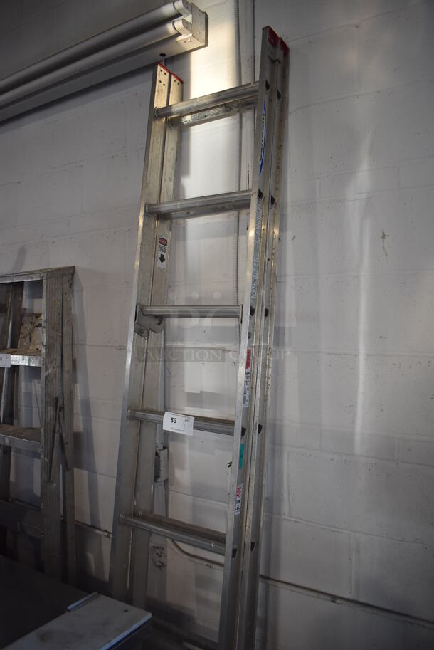 Werner Metal 200 Pound Capacity Straight Ladder. 16x5.5x97