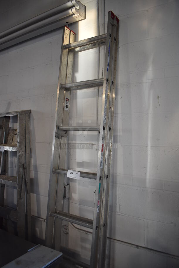 Werner Metal 200 Pound Capacity Straight Ladder. 16x5.5x97 - Image 1 of 5