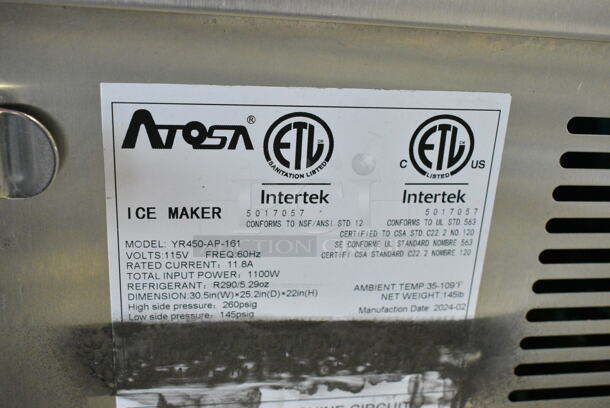 Atosa YR450-AP-161 Stainless Steel Commercial Ice Head. 115 Volts, 1 Phase.  - Image 6 of 6