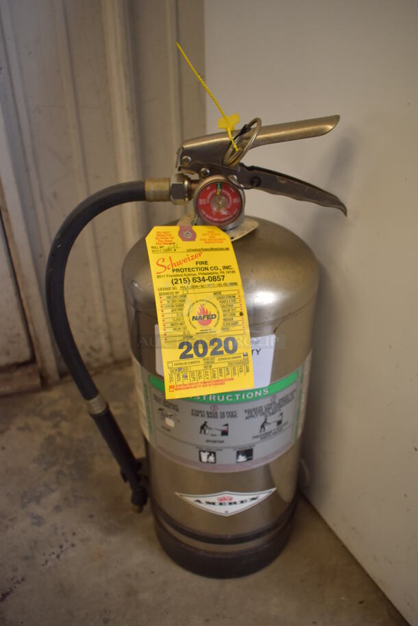 Amerex Wet Chemical Fire Extinguisher. 7x10x20. Buyer Must Pick Up - We Will Not Ship This Item. 
