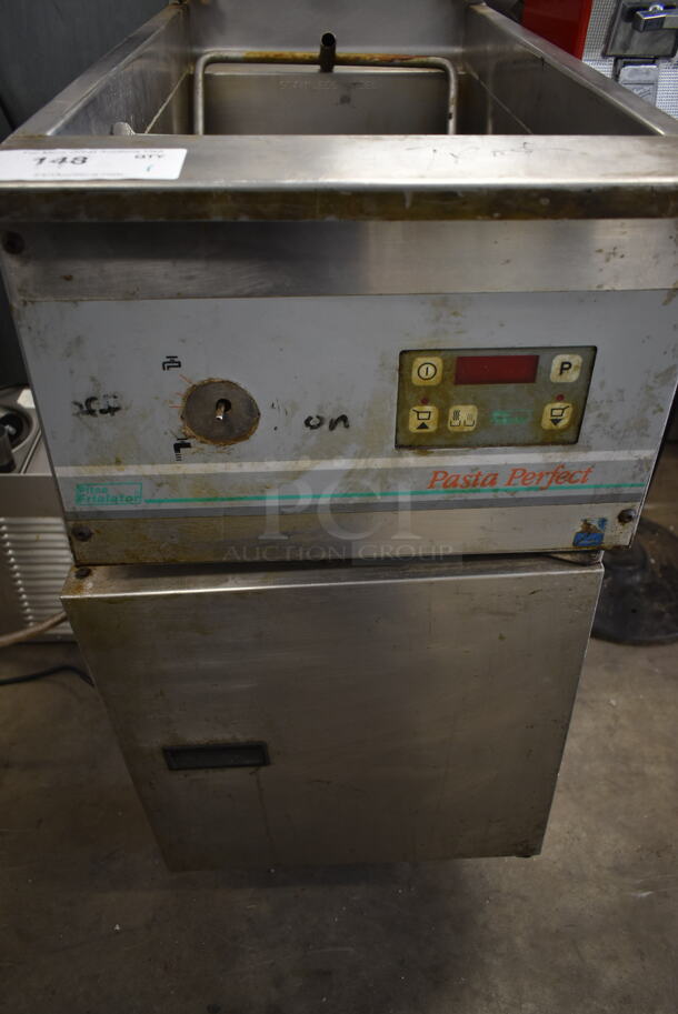 Pitco Frialator PG14DSS-HHLW Stainless Steel Commercial Floor Style Natural Gas Powered Pasta Cooker on Commercial Casters. 77,500 BTU. - Image 3 of 5