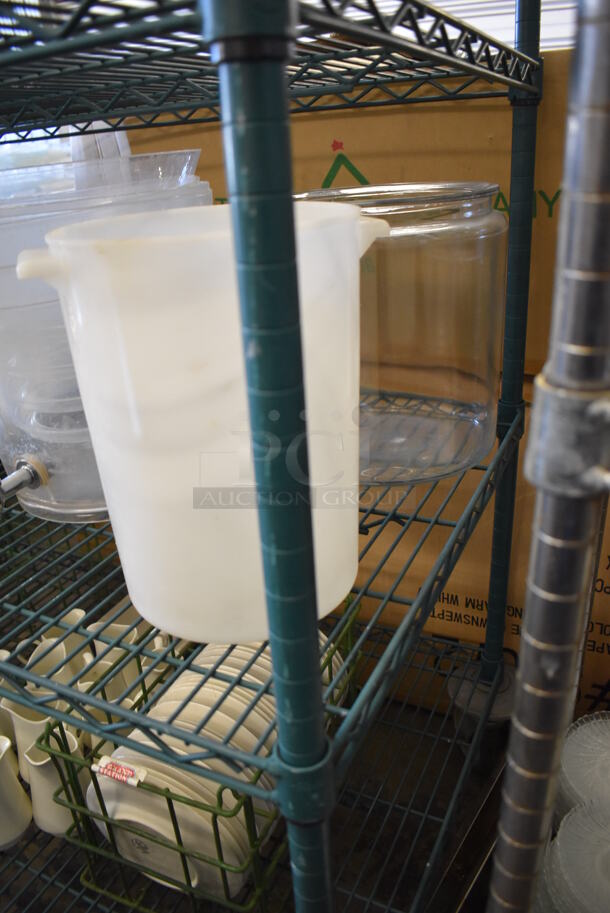 ALL ONE MONEY! Tier Lot of Various Items Including Metal Dishes, Ceramic Pitchers and Poly Bin - Image 4 of 10