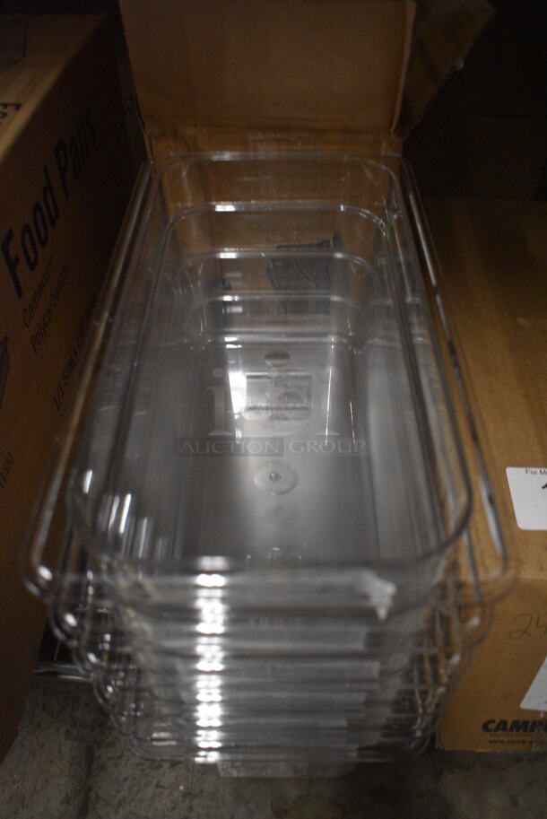 ALL ONE MONEY! Lot of 6 BRAND NEW IN BOX! Cambro Clear Poly 1/3 Size Drop In Bins! 1/3x6 - Image 3 of 4