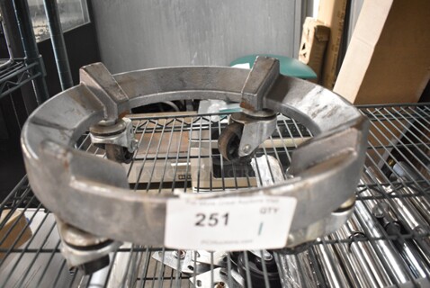 Metal Mixing Bowl Dolly on Commercial Casters. 