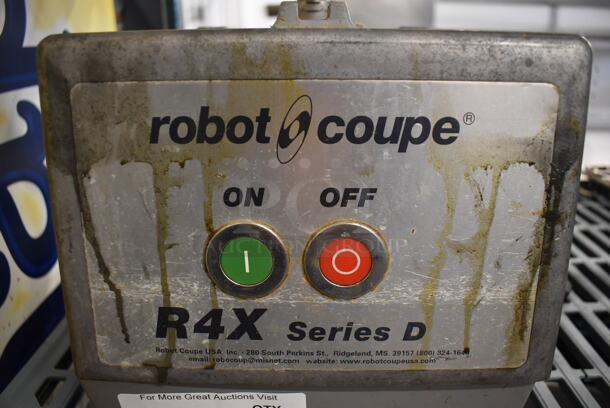 Robot Coupe R4X Series D Metal Commercial Countertop Food Processor Base. 120 Volts, 1 Phase. 10x13x15. Tested and Does Not Power On - Image 4 of 6