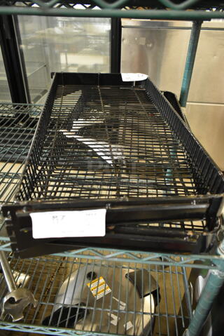 ALL ONE MONEY! Lot of 2 Black Wire Shelves to Rack.