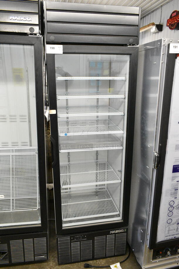 2019 Habco SE18 Metal Commercial Single Door Reach In Cooler Merchandiser w/ Poly Coated Racks. 115 Volts, 1 Phase. Tested and Working! - Image 1 of 4