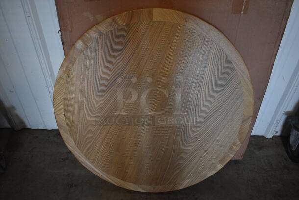 2 BRAND NEW IN BOX! VN24RNT Wooden Natural Ash Round Tabletops. 24x24x1.5. 2 Times Your Bid!