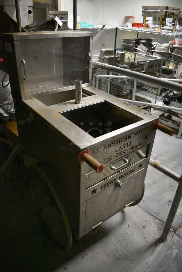 All American Hot Dog Carts Stainless Steel Commercial Portable Hot Dog Cart. 25x35x51. (kitchen) - Image 1 of 7