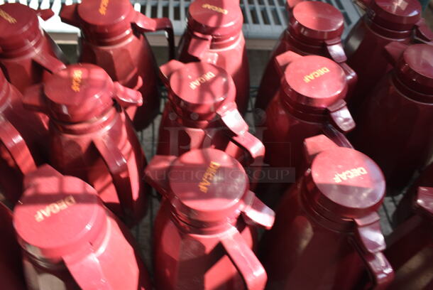 ALL ONE MONEY! Lot of 17 Maroon Poly Coffee Urns! 6x5x9.5 - Image 5 of 5