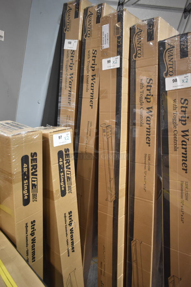 2 BRAND NEW IN BOX! Avantco 177SW72TCP Stainless Steel Commercial 72" High Wattage Strip Warmer with Toggle Controls. 120 Volts, 1 Phase. 2 Times Your Bid! - Image 2 of 6