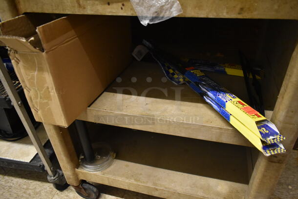2 Poly 3 Tier Carts on Commercial Casters w/ Contents Including Hobart Scale. 2 Tines Your Bid! (hallway) - Image 6 of 6