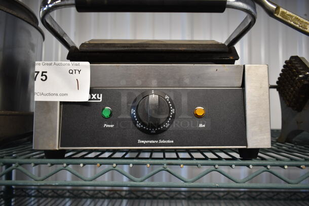 Galaxy P60S Stainless Steel Commercial Countertop Panini Press. 120 Volts, 1 Phase. Tested and Working!  - Image 4 of 6
