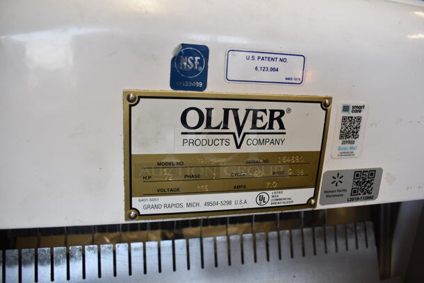 Oliver 797-32-NC Metal Commercial Floor Style Bread Loaf Slicer on Commercial Casters. 115 Volts, 1 Phase. 20x46x57. Tested and Working! - Image 4 of 8