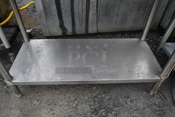 Stainless Steel Commercial Table w/ Under Shelf and Back Splash. - Image 3 of 4