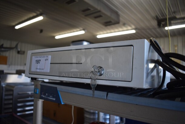 Metal Cash Drawer w/ Keys. 16.5x16.5x4. - Image 2 of 3