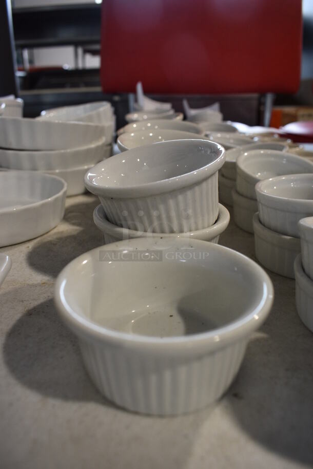 15 White Ceramic Ramekins. 3x3x1.5. 15 Times Your Bid!