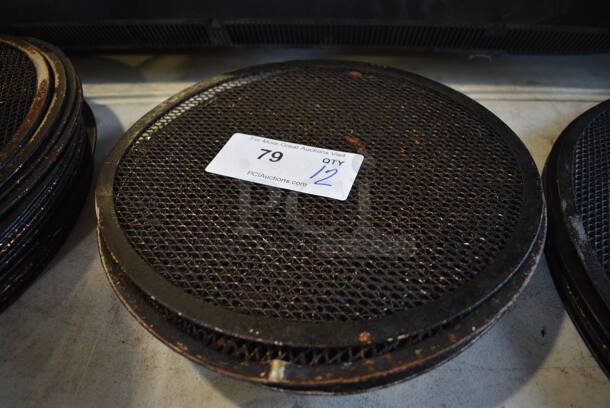 12 Metal Round Mesh Pizza Pie Screens. 12x12. 12 Times Your Bid!