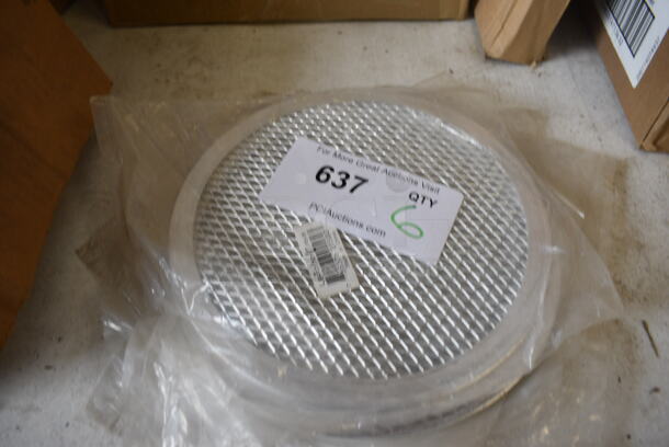 6 BRAND NEW IN BOX! Update PS-08 Metal Mesh Round Pizza Screens. 8x8. 6 Times Your Bid!