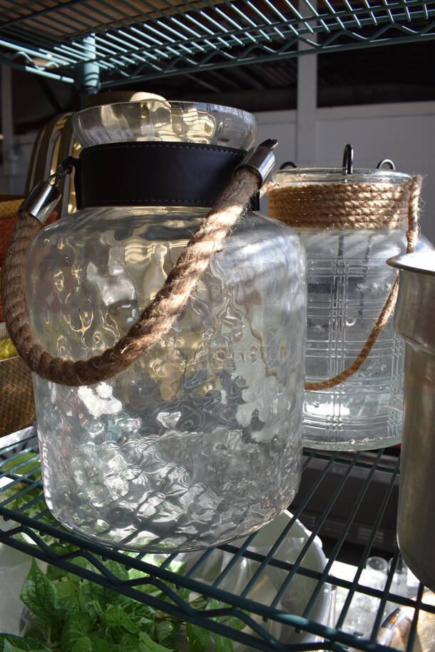 ALL ONE MONEY! Lot of Green Finish 5 Tier Shelving Unit on Commercial Casters w/ Contents Including Glass Bottles, Glass Bowls, Metal Baskets, Ceramic Bowl, Fabric, Decaf Coffee Blend. BUYER MUST DISMANTLE. PCI CANNOT DISMANTLE FOR SHIPPING. PLEASE CONSIDER FREIGHT CHARGES. 36x18x92 - Image 12 of 12