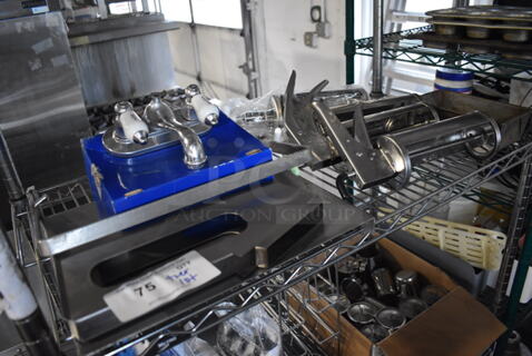 ALL ONE MONEY! Tier Lot of Various Items Including Metal Pieces and Sink Faucet