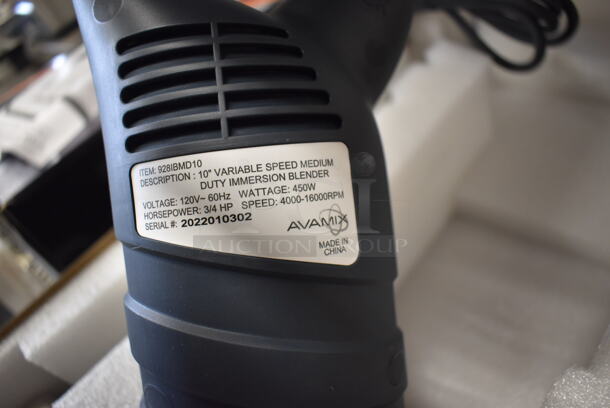 BRAND NEW SCRATCH AND DENT! AvaMix 928IBMD10 Stainless Steel Commercial 10" Shaft Immersion Blender. 120 Volts, 1 Phase. Tested and Working! - Image 6 of 9