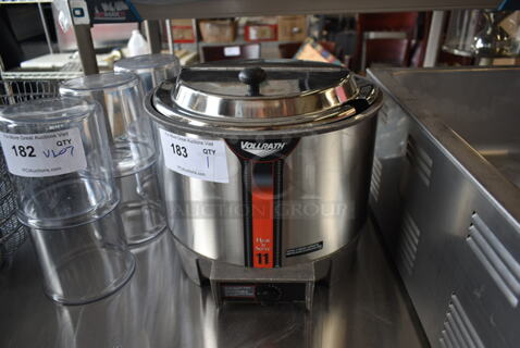 Vollrath HS-11 Stainless Steel Commercial Countertop Electric Powered Soup Kettle Food Warmer w/ Lid. No Drop In. 115 Volts, 1 Phase. Tested and Working!