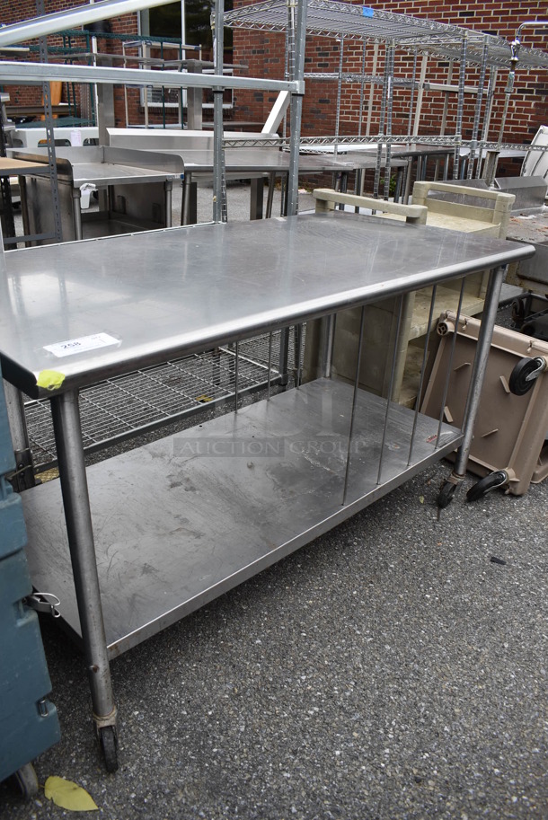 Eagle Stainless Steel Table w/ Under Shelf on Commercial Casters. 60x30x35 - Image 3 of 6