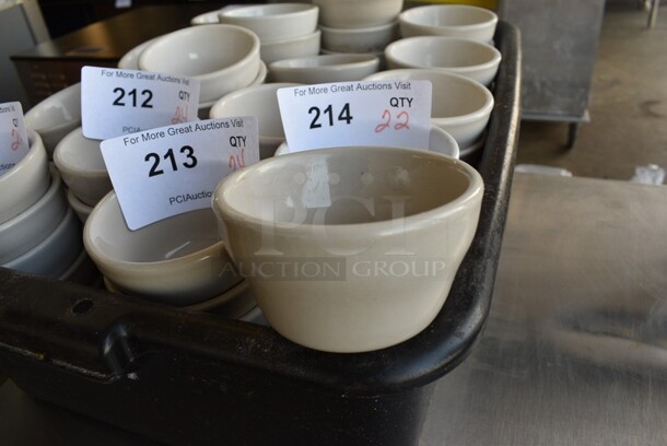 24 White Ceramic Bowls. 3.75x3.75x2.25. 24 Times Your Bid! - Image 2 of 3