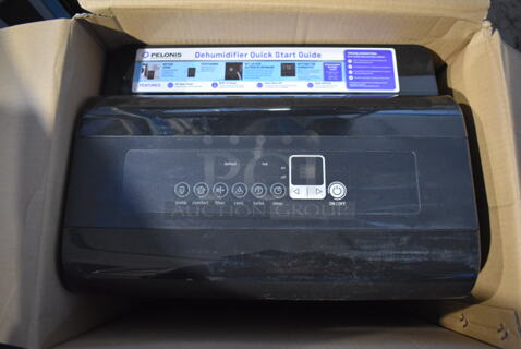 IN ORIGINAL BOX! Pelonis PAD50P1ABL ENERGY STAR 50 Pint Dehumidifier. 120 Volts, 1 Phase. 15.5x11x24