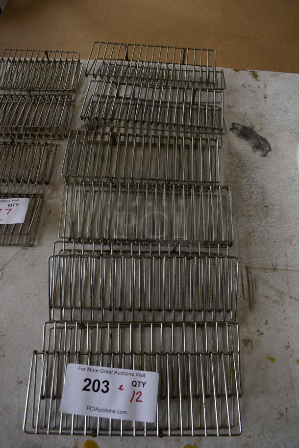 ALL ONE MONEY! Lot of 12 Metal Fry Basket Inserts! 9x1.5x3.5 - Image 2 of 4