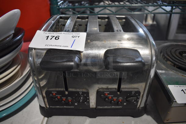 Hamilton Beach Model 24790 Chrome Finish Countertop 4 Slot Toaster. 120 Volts, 1 Phase. 10x10x8.5