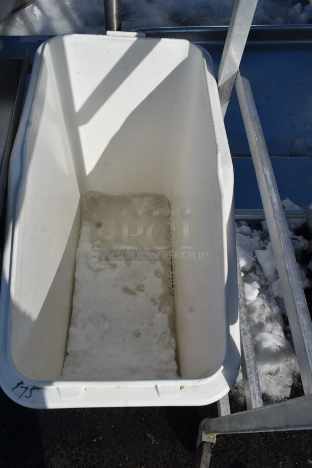 White Poly Ingredient Bin on Commercial Casters. - Image 2 of 4
