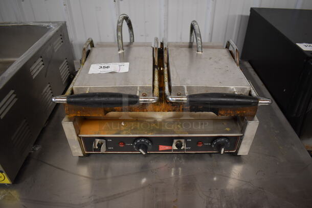 Cecilware SG-2LG Stainless Steel Commercial Countertop Electric Powered Panini Press. 250 Volts. 23x18x11 - Image 2 of 7