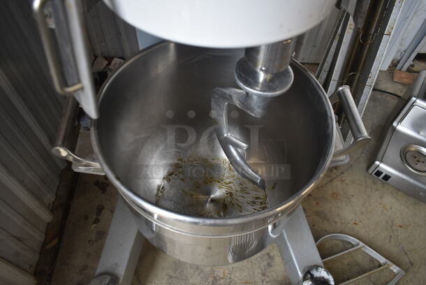 BRAND NEW! 2016 Sabitech MIPL40STR Metal Commercial Floor Style 40 Quart Planetary Dough Mixer w/ Stainless Steel Mixing Bowl, Bowl Guard, Dough Hook, Paddle and Whisk Attachments. 220 Volts, 3 Phase.  - Image 4 of 10