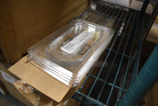 ALL ONE MONEY! Lot of 4 BRAND NEW IN BOX! Cambro Clear Poly 1/9 Size Drop In Bin Lids! - Image 2 of 4