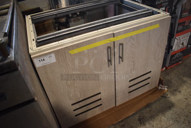 BRAND NEW! Royston 1712699 Wood Pattern 2 Door Cabinet. 36x29x28 - Image 3 of 6