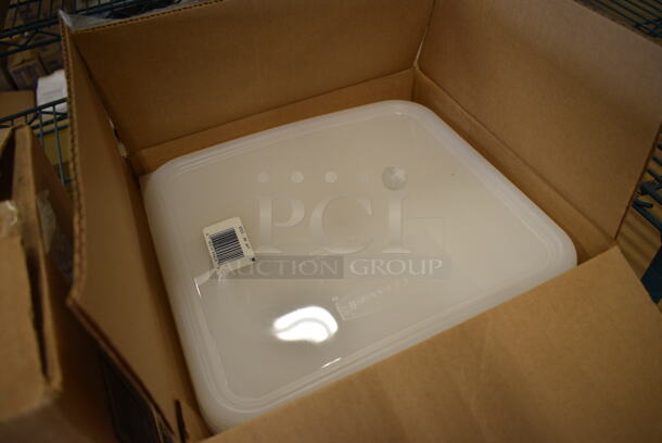 ALL ONE MONEY! Lot of 6 BRAND NEW IN BOX! Rubbermaid White Poly Lids. 11.5x11.5x0.5 - Image 2 of 4