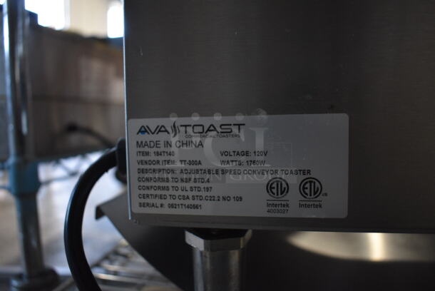 AvaToast 184T140 Stainless Steel Commercial Countertop Conveyor Toaster. 120 Volts, 1 Phase. 15x17x16. Tested and Working! - Image 5 of 6