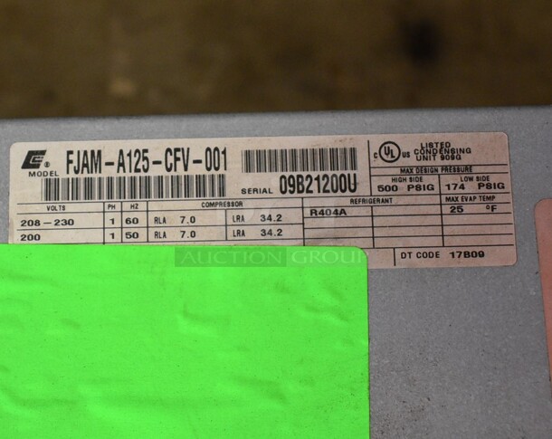 Copeland Model RS70C1E-PFV-101 Commercial Compressor. 208/230 Volts, 1 Phase. 25x30x18 - Image 6 of 6