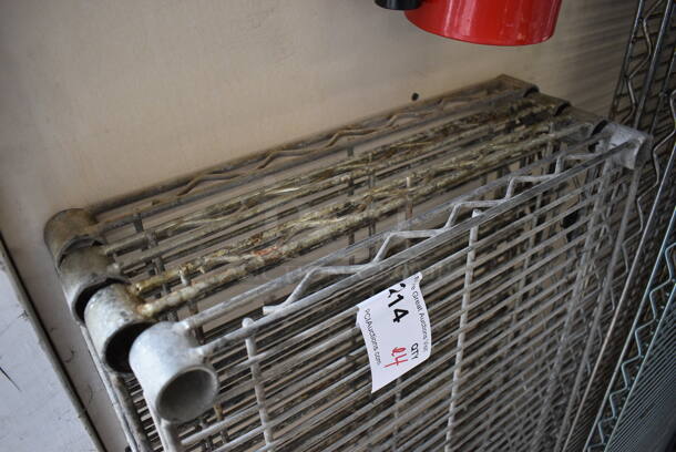 ALL ONE MONEY! Lot of 4 Metro Style Shelves! 48x18x1.5 - Image 2 of 3