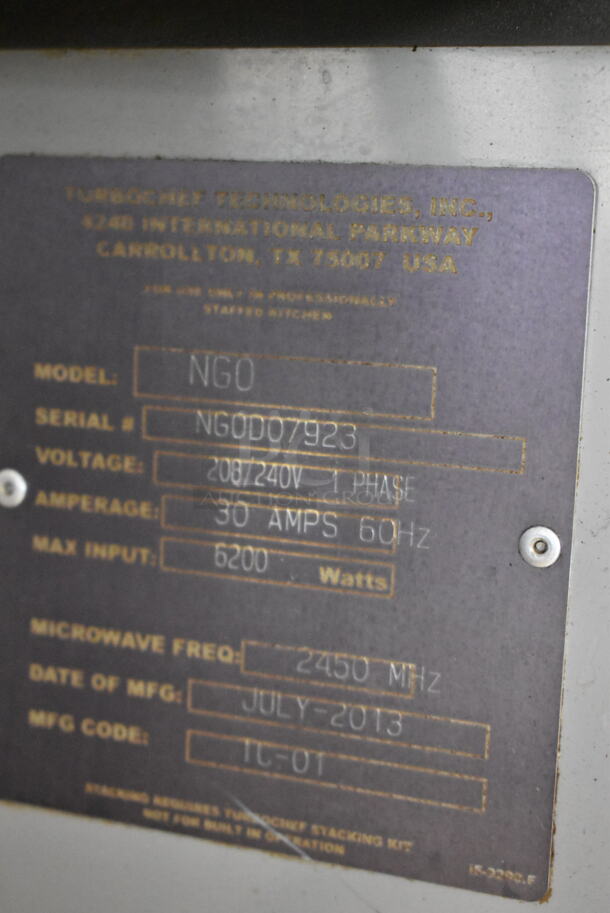 Turbochef NGO Metal Commercial Countertop Electric Powered Rapid Cook Oven. 208/240 Volts, 1 Phase.  - Image 7 of 7